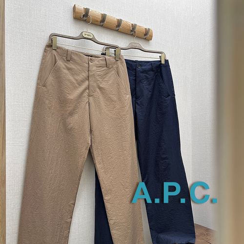 A.P.C日系肌理感直筒运动休闲裤