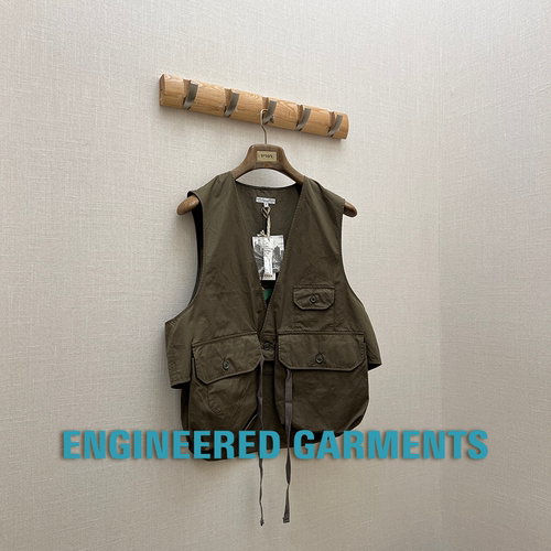 6折 ENGINEERED GARMENTS授权 美产 橄榄绿户外片式口袋工装马甲