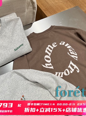 8折 foret 丹麦设计师品牌 葡萄牙制 简约LOGO印花刺绣加绒卫衣