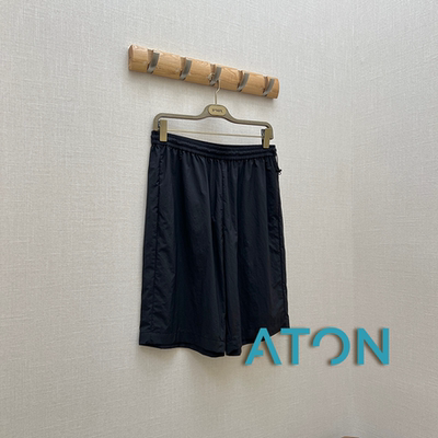 ATON授权 日本制 藏青色松紧腰户外风防泼水喷气纺轻薄休闲短裤