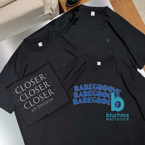 blurhms ROOTSTOCK官方授权 日本制 做旧水洗LOGO刺绣印花短袖T恤
