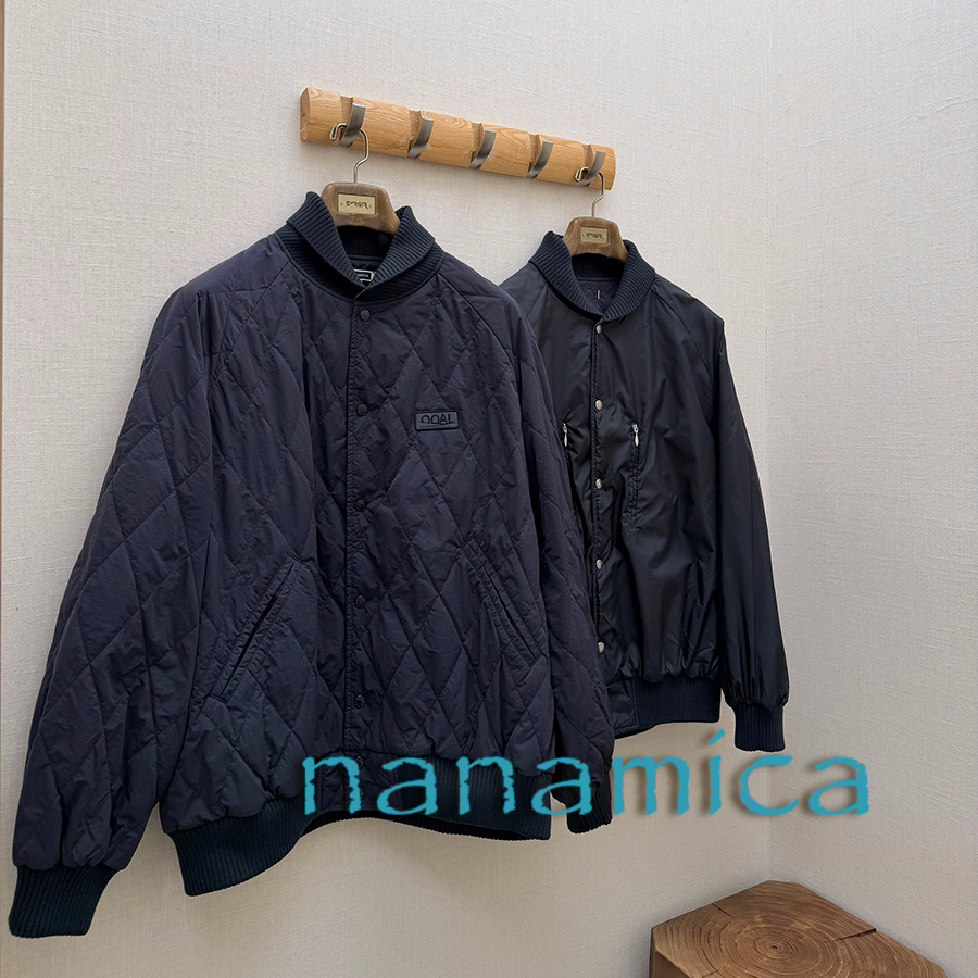 nanamica官方授权26AW 青果领OOAL刺绣两面穿绗缝棒球夹克外套图片