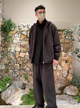 YOKO SAKAMOTO授权 日本制 双向拉链抓绒连帽开衫卫衣/松紧腰卫裤