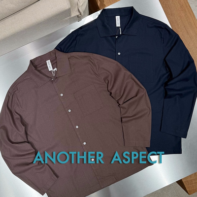 ANOTHER ASPECT官方授权26SS 两色极简风生丝口袋翻领衬衫外套