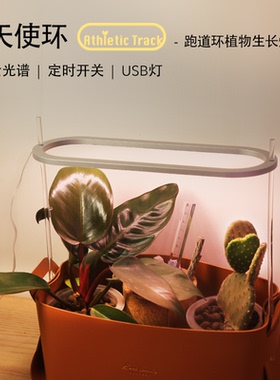 天使跑道环植物生长灯仿太阳全光谱室内家用光照灯上色多肉补光灯