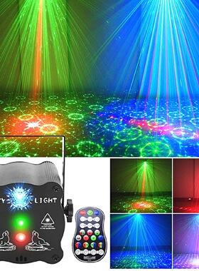 新款迷你激光灯舞台灯KTV酒吧DJ声控闪光灯装饰星空投影灯氛围灯