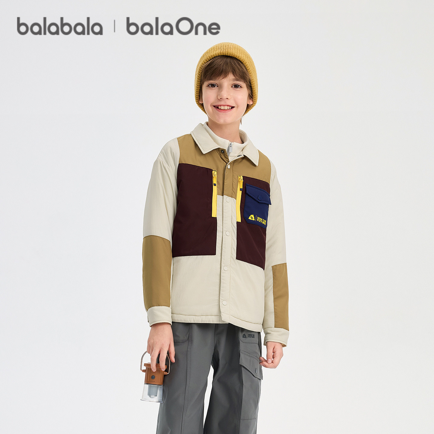 巴拉巴拉balaOne童装男童棉服潮