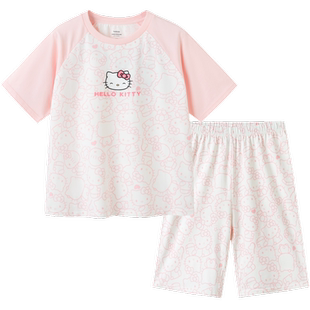 【hellokittyIP】巴拉巴拉女童睡衣套装夏季空调服儿童家居服凉爽