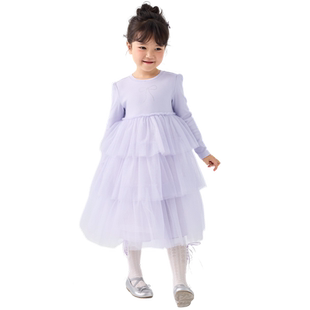 巴拉巴拉童装女小童连衣裙春秋宝宝长袖网纱裙子甜美儿童可爱公主