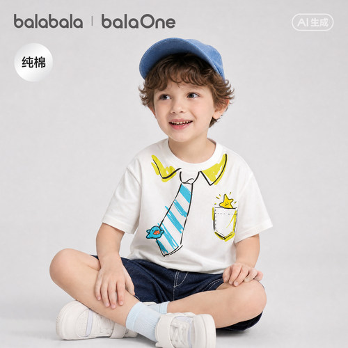 巴拉巴拉balaOne短袖t恤男女童装