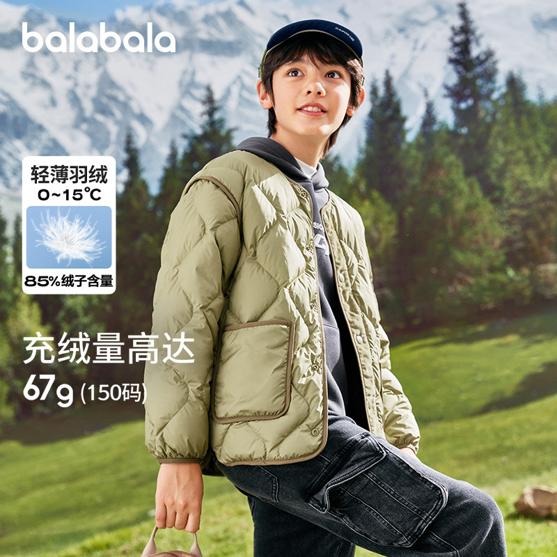 巴拉巴拉儿童羽绒服保暖轻薄上衣图片