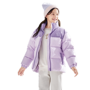 巴拉巴拉女童羽绒服冬季中长款童装中大童保暖外套毛巾绣甜美百搭