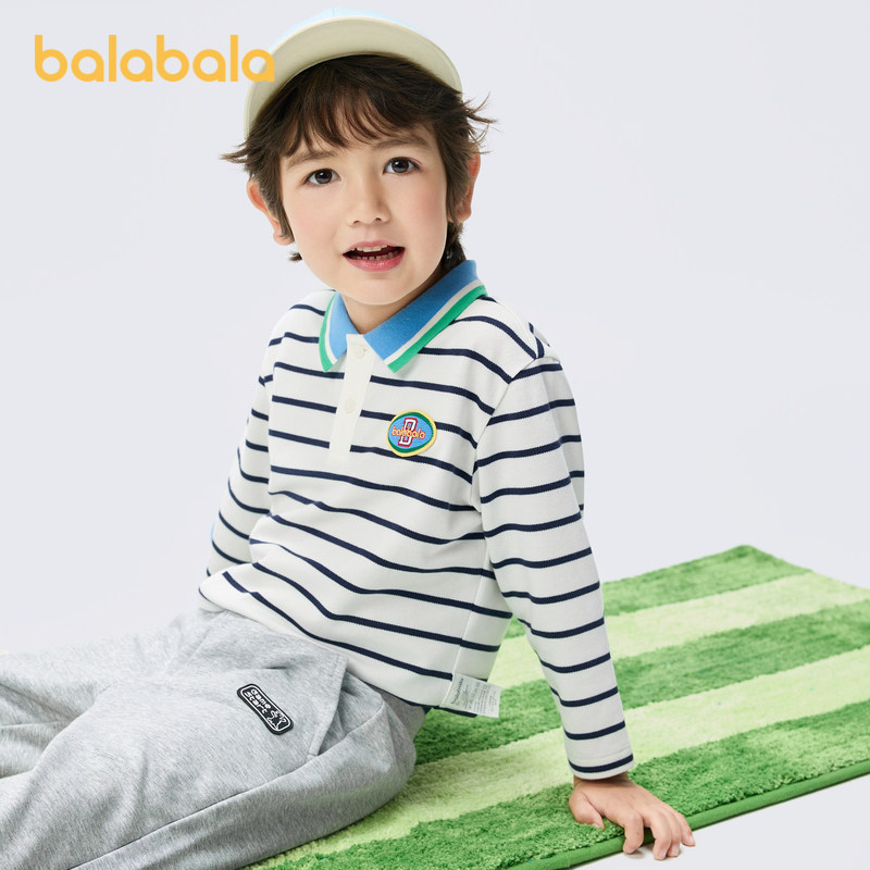 巴拉巴拉童装儿童长袖T恤男童春秋装POLO衫新款春秋装百搭上衣潮,童装/婴儿装/亲子装,T恤,淘宝优惠券,粉丝福利购,淘宝优惠卷