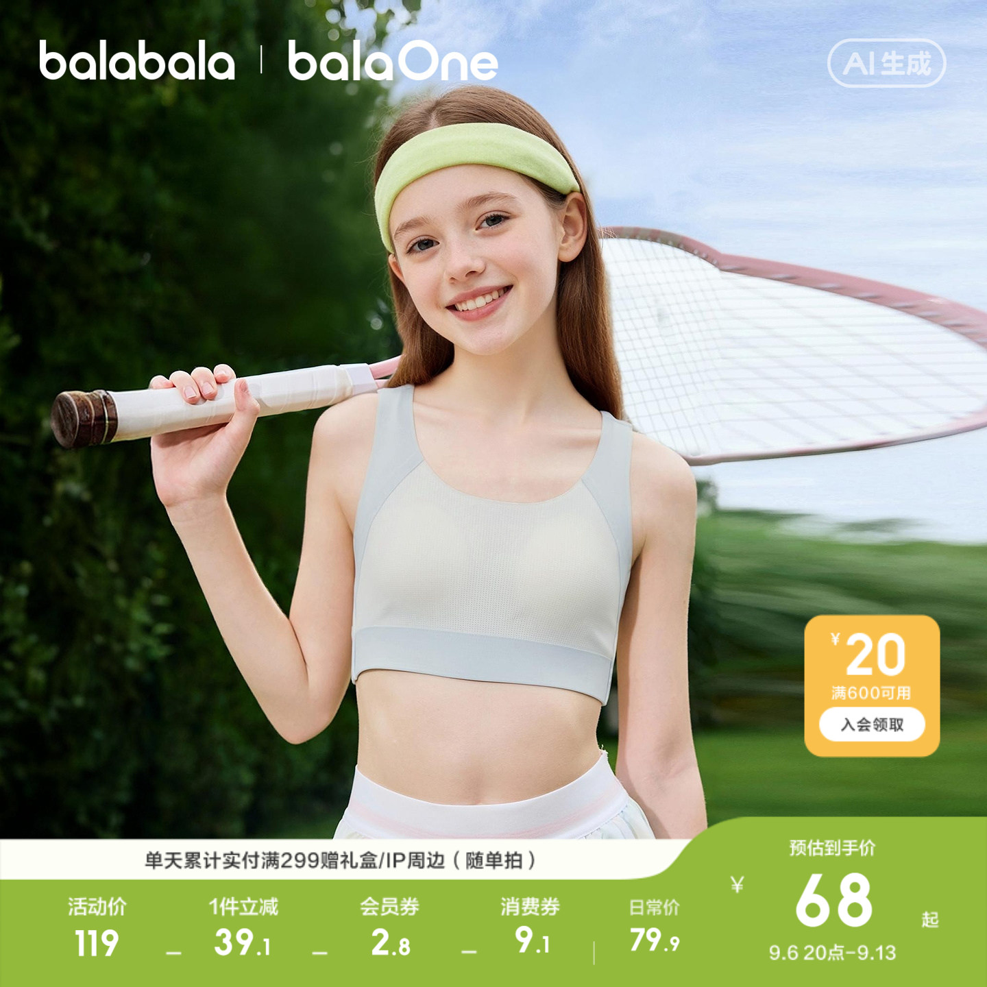 巴拉巴拉balaOne内衣发育期文胸图片
