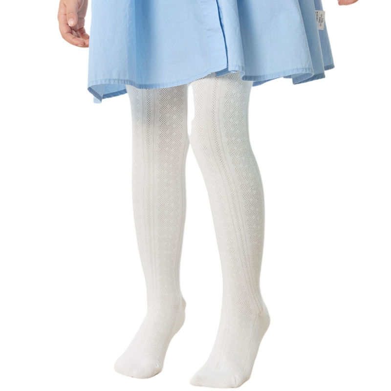 巴拉巴拉儿童连裤袜子女童网眼袜夏季薄款透气打底小童肌理单双装