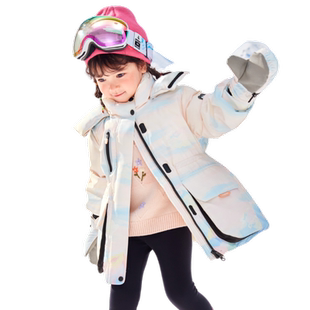 巴拉巴拉儿童羽绒服女童户外防护宝宝保暖冬中长款2025新款外套潮