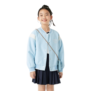巴拉巴拉童装儿童棒球服女童秋装2025小香风外套上衣大童甜美舒适