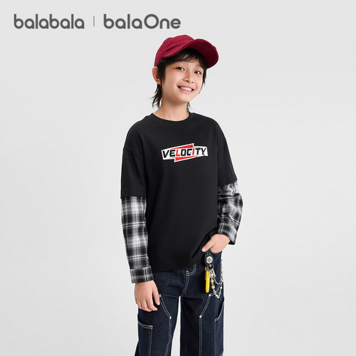 巴拉巴拉balaOne儿童长袖t恤男童