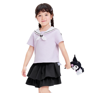 【库洛米IP】巴拉巴拉童装儿童短袖套装女童春夏装潮水手服萌小童