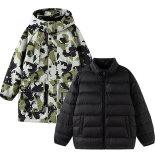 巴拉巴拉童装儿童羽绒服两件套男女童宝宝冬装连帽外套潮上衣流行