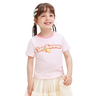 巴拉巴拉童装女童短袖t恤儿童2026新款夏装大童速干甜美学院上衣