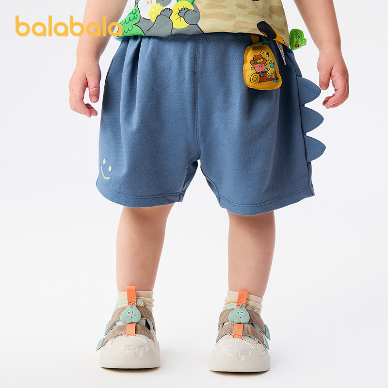 巴拉巴拉婴儿裤子宝宝短裤2025新款夏装男女童时尚潮童装透气薄款