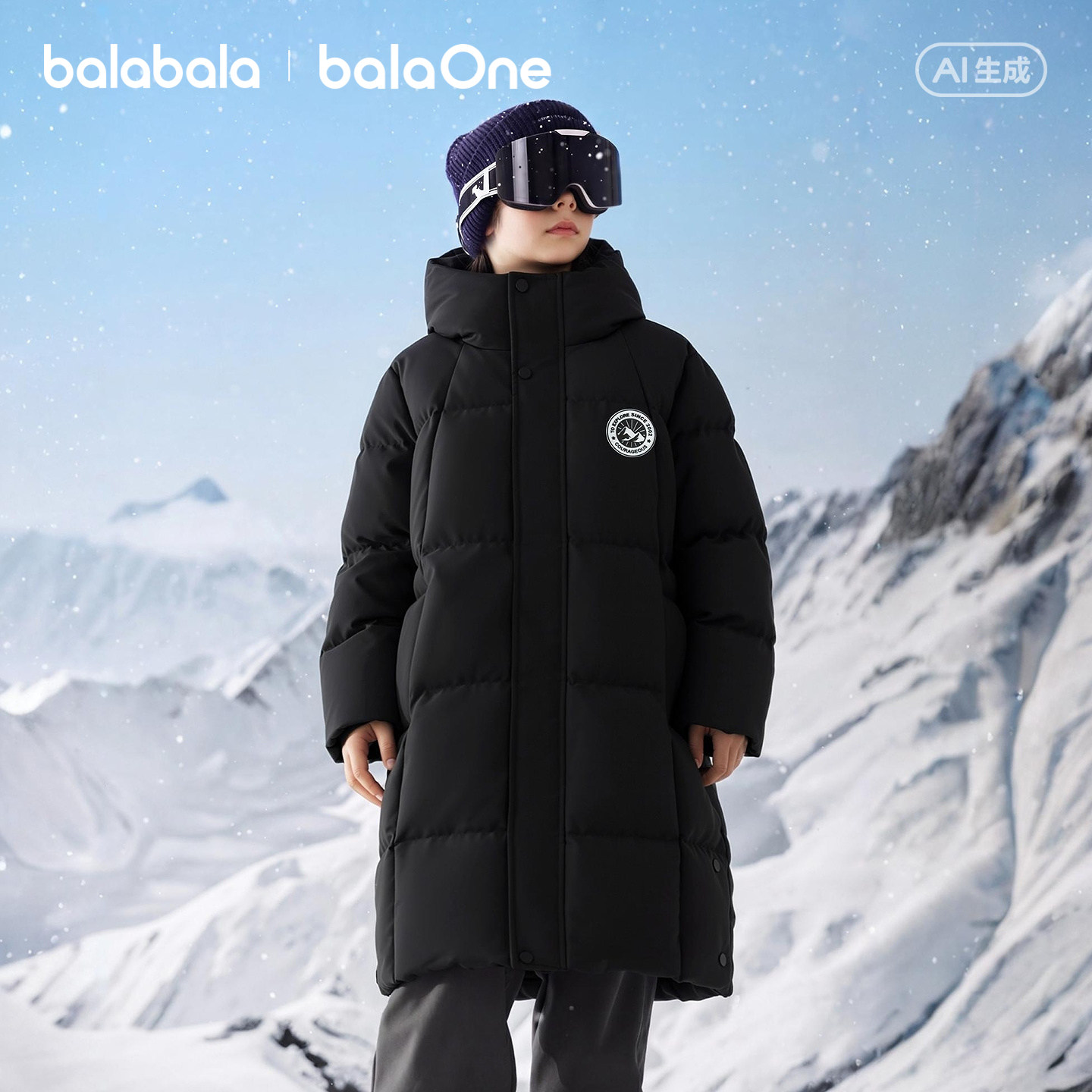 巴拉巴拉balaOne羽绒服长款厚