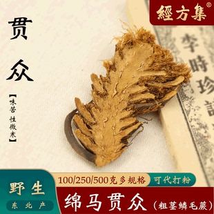 【经方集】贯众中药材绵马贯众打贯众粉野生东北产100/250g/500克