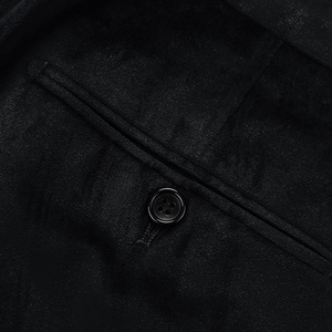 【白底】商务纯黑色修身休闲西裤直筒西服男士丝绒裤U9028-1*P80图片