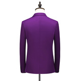 主推男士结婚主持西服两件套双排扣纯8色支架外贸跨境7110-p145，男装西服套装，星座103C（原1616-1）