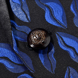 外贸供货男修身韩版花西服礼两件套装男结婚外套86210*P330，男装西服套装，星座103C（原1616-1）