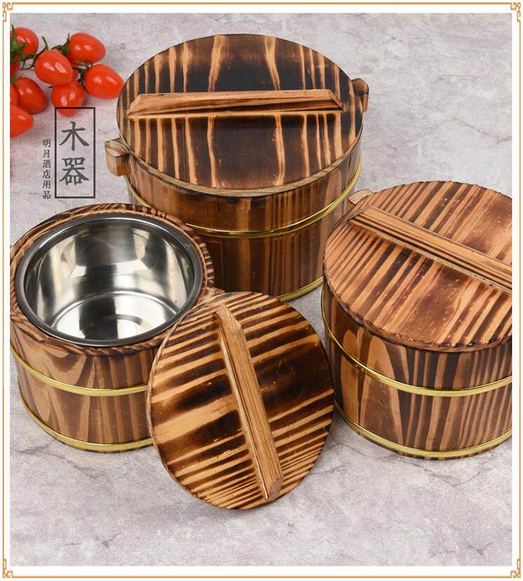 Cask wooden  Lunch box commercial Scallywag tableware Restaurant Large heat preservation Casks rice trumpet With coverin the Tableware , Tableware , Tableware cage/Shelf  category - from Buy2taobao.com to provide professional Taobao agent buy service