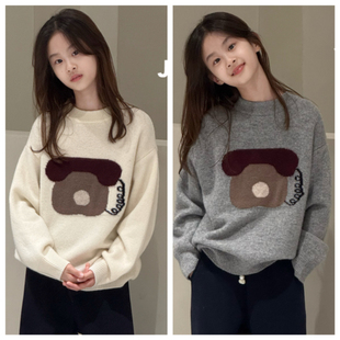 JASPER 波拉bora童装男女童韩版毛衣2025冬款中大儿童半高领内搭