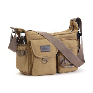 潮背包休闲包快递包 斜跨包韩版 新款 多功能工具包男帆布包单肩男士