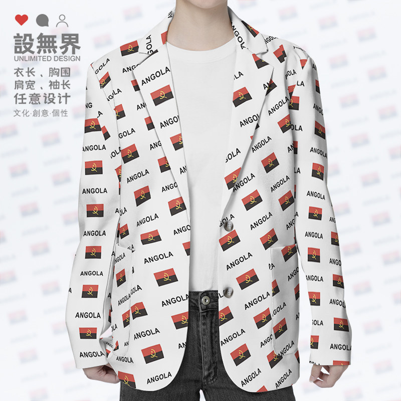 安哥拉Angola国家国旗西休闲西装