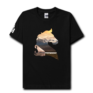 蒙古族衣服Mongolia蒙古元素短袖T恤男女装蒙文飞马服装衫设 无界