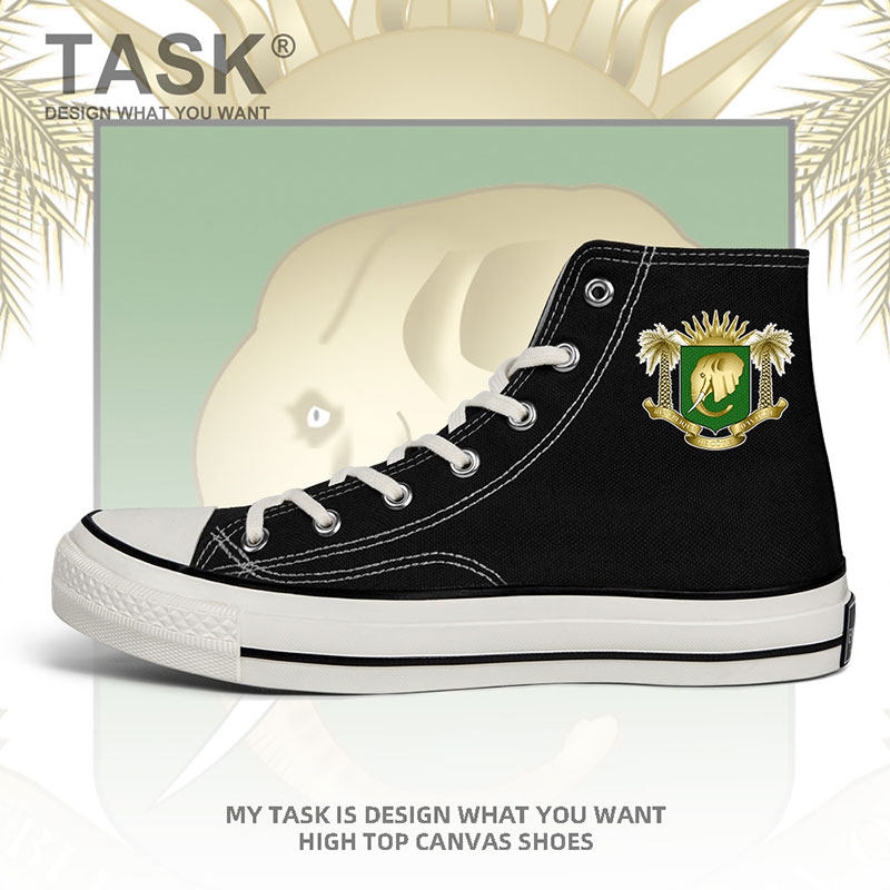 科特迪瓦ivorycoast陆军高帮帆布鞋男女硫化鞋保卫部队潮设 无界