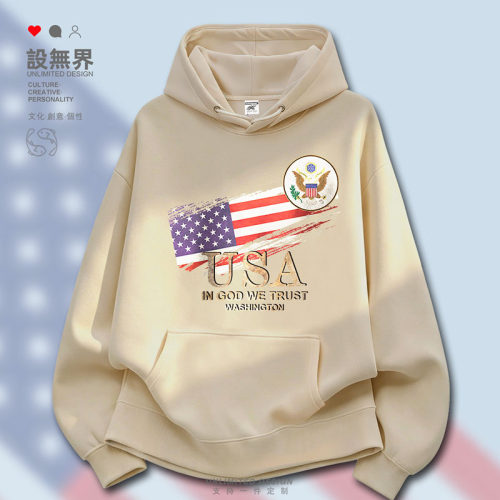 美国USA华盛顿国旗标志国家卫衣