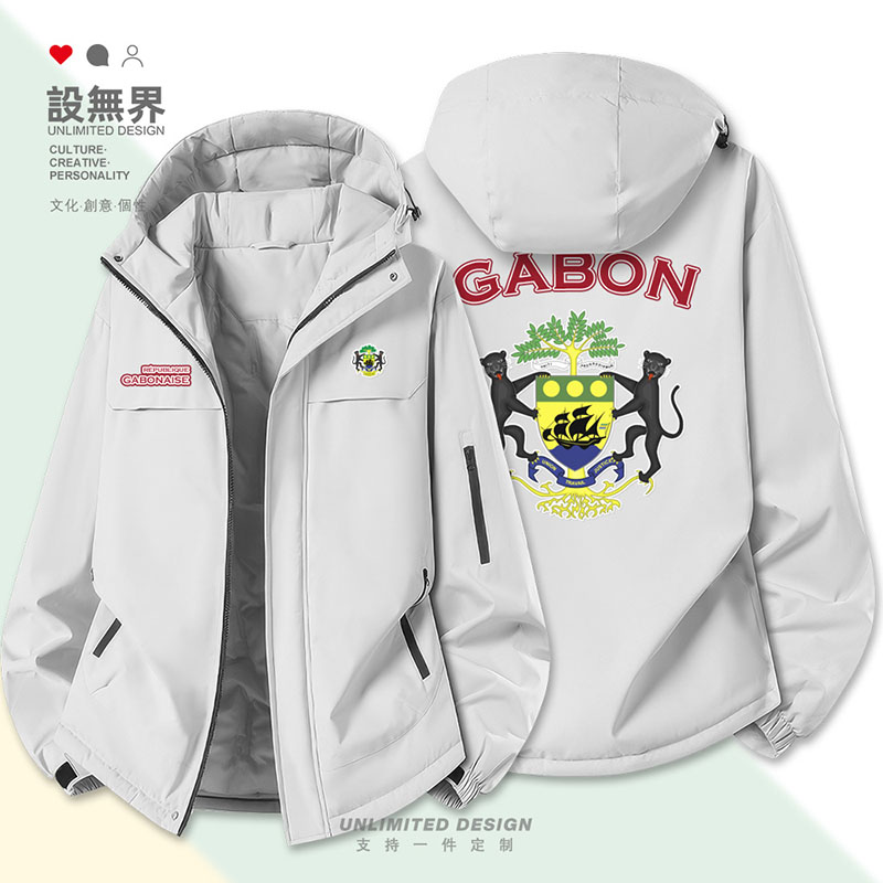 加蓬Gabon标志加厚棉服男女防寒个性宽松印花休闲棉袄外套设 无界
