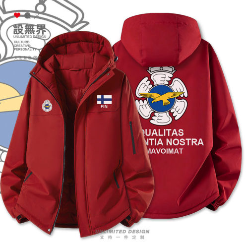 芬兰Finland空军军迷休加厚棉服