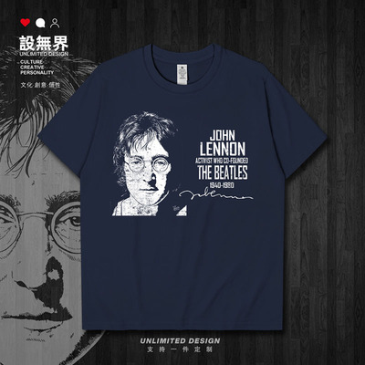 披头士约翰列侬JohnLen短袖T恤