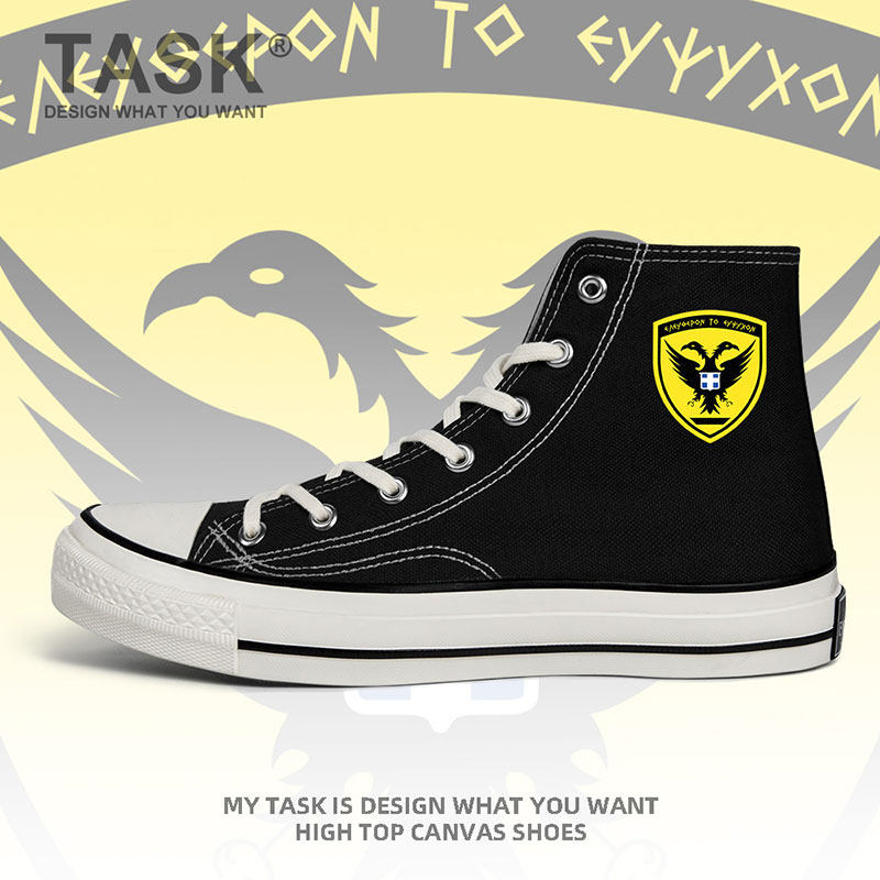 希腊greece陆军高帮帆布鞋男女板鞋春夏系带透气鞋子军迷设 无界