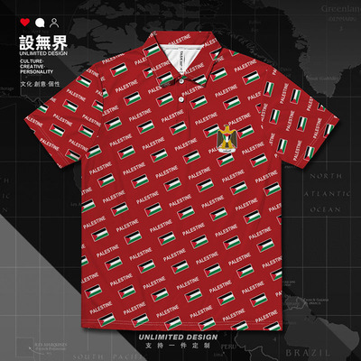 巴勒斯坦Palestine国家国旗POLO