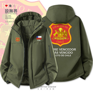 智利Chile国家陆军加厚棉服男女军迷印花新款学生棉袄外套设 无界