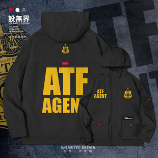 联邦探员ATF案侦部门识别服欧美风硬核连帽夹克男女潮外套设 无界