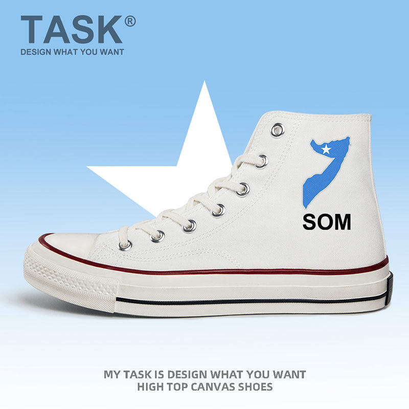 索马里somalia高帮帆布鞋男女国家地图硫化鞋夏潮流鞋子潮设 无界