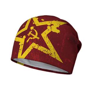 前苏联CCCP共产社会主义苏维埃堆堆帽男女帽子包头帽围脖设 无界