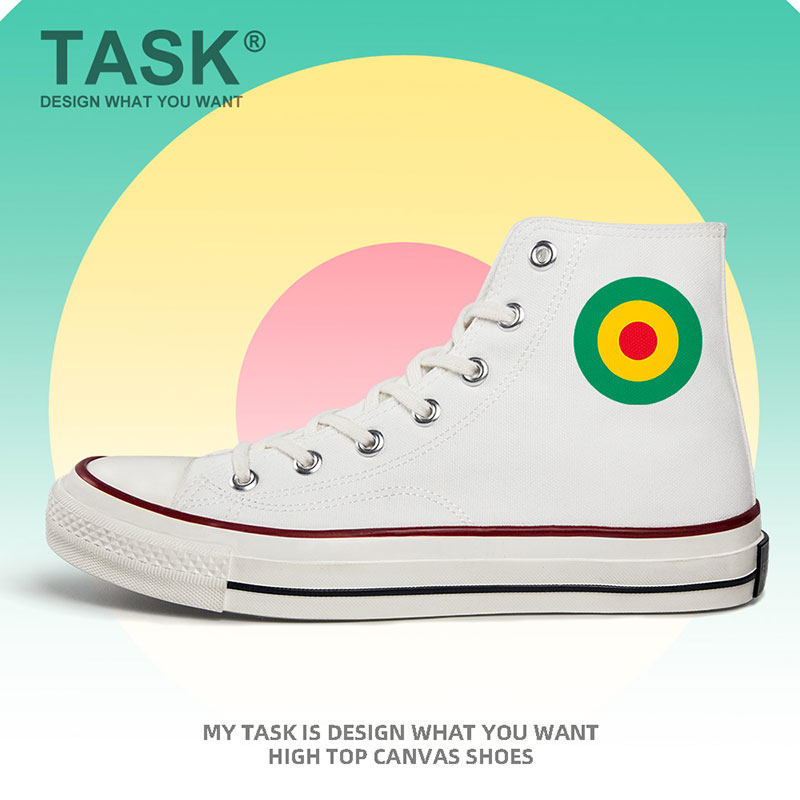 几内亚guinea空军高帮帆布鞋男女鞋子硫化鞋国家部队系带设 无界