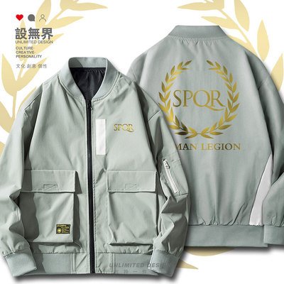 古罗马帝国军团SPQR旗帜欧洲夹克