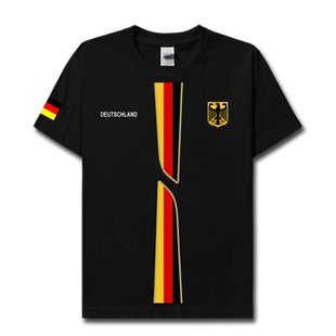 德国Deutschland纯棉短袖T恤男女士世界杯足球队服运动夏设 无界